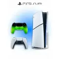 Игровая приставка Sony PlayStation 5 Slim с дисководом + 2 геймпад (зелено-черный, Remix Green)