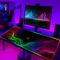 Коврик Razer, игровой, подсветка RGB, нескользящая, прошитые края, 40 см x 90 см х 3 см