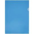Папка-уголок Стамм (А4, 150мкм, пластик) прозрачная, синяя, 20шт. (ММ-32259)