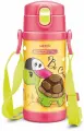 Термобутылка Milton, Romp Turtle Cub, детская, вакуумная, нержавеющая сталь, пищевой пластик, объем 340 мл