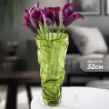 Ваза настольная 2,5 л Elan Gallery, 16х16х32 см, зеленая, стекло