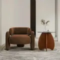 Кресло дизайнерское CHICCO, велюр Arben DREAM цвет bitter, 70x80x75 см