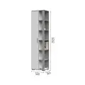 Торцевой пенальный шкаф закрытого типа размером 500x2020x350 мм