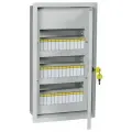 Корпус металлический щрв-36 540х310х120 iek titan 3, встраиваемый, 36 модулей, ip31, серый, замок с ключом