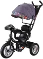 Велосипед трехколесный Pilot PTA2, с ручкой управления, надувные колеса 12 и 10, графит, PTA2GY