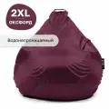 Кресло мешок груша GoodPoof Оксфорд XXL бордовый