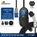 Портативное зарядное устройство для электромобилей Puppyfc, 7,2 кВт, 32 А, тип 2/кабель для быстрой зарядки, IP66, защита от перегрузки, управление Wi-Fi для электромобиля, Type2 7.2KW 3.5M
