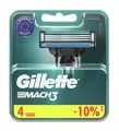 GILLETTE Кассеты для бритья Mach3, 4 шт.