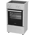 Плита DARINA 1F 5606 W белый, электрическая, с ящиком для посуды, 2 конфорки