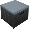 Пуф сундук садовый Giardino Club LF0517 43х43х36 см, искусственный ротанг