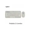 Комплект клавиатура + мышь Logitech Pebble 2 Combo, светло-серый