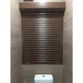 Рольставни в санузел 820х1900 коричневые сантехнические на механическом управлении