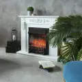Электрокамин RealFlame Соренто WT с Fobos Lux S BL, звук потрескивания дров