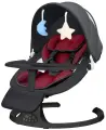 Электрокачели, шезлонг для новорожденных Dearest M9 Black Style укачивающий, 3в1, черно-красный с регулируемой подножкой