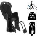 Детское велокресло BQ-5A заднее с креплением на раму, кресло на велосипед для ребенка, трехточечные ремни безопасности, цвет черный