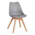 Комплект стульев Tetchair TULIP 2 шт. дерево, пластик, экокожа / серый