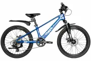 Велосипед NOVATRACK 20 TIGER PRO, магнезиевая. рама, голубой, 6-скор, TY21/TS38, диск. тор. STG