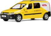 Модель автомобиля Автопанорама Lada Largus, Петрович, 1/24, желтая, инерционная JВ1251514