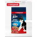Felix Сухой корм Двойная Вкуснятина для взрослых кошек, с мясом, 1,3 кг
