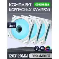 Вентилятор для корпуса 120 мм *3 шт RGB, Вентиляторы для ПК с fRGB подсветкой