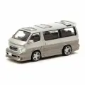 Машинка Tarmac Works 1/64 Toyota Hiace Wagon Custom Silver Brown Diecast Scale Model Car