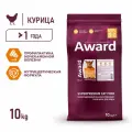 AWARD Сухой корм Urinary для взрослых кошек для профилактики мочекаменной болезни с курицей с добавлением клюквы, цикория и рыбьего жира 10кг