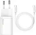Сетевое зарядное устройство Baseus Super Si Quick Charger Type-C 25W (EU) Sets White (TZCCSUP-L02)