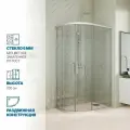 Душевой уголок GWMPKB018RB 90x80 см, цвет фурнитуры хром матовый, стекло бесцветное закаленное 6 мм