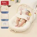 Портативная кроватка для новорожденных с колодкой и наклоном, анти-прыжок и анти-рвота, съемная развивающая дуга, от 0 до 9 месяцев.