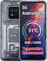 Защищенный смартфон AGM X6 5G, 8 ГБ + 128 ГБ, 6,78-дюймовый дисплей FHD, Android 14, 50 Мп + 16 Мп, две SIM-карты, проверка температуры, Face ID, аккумулятор 5000 мА·ч