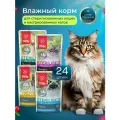 Корм влажный для кошек стерилизованных Blitz набор паучей, 85 г х 24 шт
