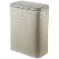 Корзина для белья Geralis FLH-B FLOWER бежевая, кант хром, стандартная