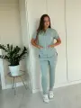 Женский медицинский костюм Дарина светло-зелёный (кор/рукав) от бренда I'm a doctor