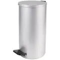 Ведро для мусора с педалью, усиленное, титан, 30 литров, серое, оцинкованная сталь