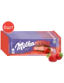 Молочный шоколад Milka мммах, с клубникой, флоу-пак, 253г 6шт