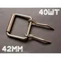 Пряжка стальная 40мм 40шт проволочная двухшпеньковая для ошейника сумки ремня пояса браслета, никелерованная