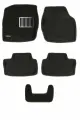 Коврики текстильные 3D Euromat для Land Rover Freelander (2006-2014) / 3Д Евромат Ленд Ровер Фрилендер 2, с металлическим подпятником, черные