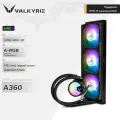 Радиатор Valkyrie A360 для процессора, 3 вентилятора, srgb, черный, 12 В, 280 Вт, 4pin