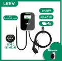 Домашняя настенная зарядная станция для электромобилей 22 кВт 32A 3 фазы Type 2 IEC-62196, Сенсорный экран, кабель 5 м