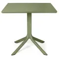 Стол обеденный Clip 80 Nardi зеленый, пластик, оригинальная столешница, ножки