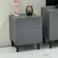 Тумба прикроватная MTO-Profi Санта напольная, серый, графит (открывание справа) 45х40х55см