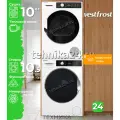 Vestfrost комплект для установки в колонну Стиральная машина VFC814T30W + Сушильная машина VFTD7T30W + Соединительный кит для c выдвижной полкой