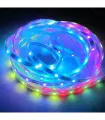 Светодиодная программируемая лента Бегущая волна 12В. IP67 . Цвет свечения: RGB. Катушка 5 метров.