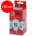 Комплект 100 штук, Лампа светодиодная ЭРА LED A60-15W-840-E27 R 15Вт Е27 4000К Б0046356