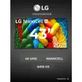 LED телевизор LG 43NANO80A6B диагональ 43, разрешение 4K UHD, черный