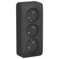Розетка 3-х местная Schneider Electric BLANCA BLNRA000316 антрацит.
