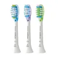 Набор насадок Philips Sonicare Premium Plaque Defence HX9073/67 для электрической зубной щётки, белый/голубой, 3 шт.