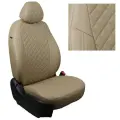 Комплект авточехлов Автопилот Toyota Rav-4 (XA50) c 18г. Экокожа ромб (Темно-бежевый + Темно-бежевый)