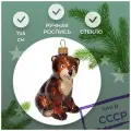 Irena-Co елочная игрушка, стекло Бурый мишка эмаль (7х5х6см)