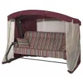 Заводская москитная сетка с тентом для качелей Мадейра бордовый 241х126 см.